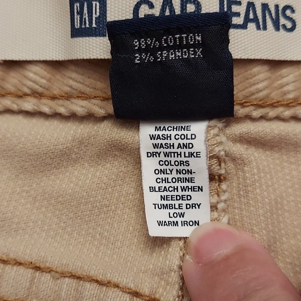 GAP JEANS Beige Corduroy Mini Skirt sz 6 Y2K Academia School